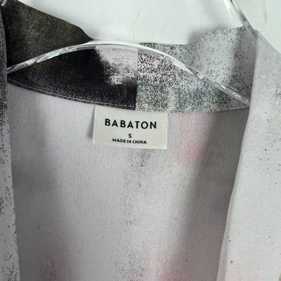 Aritzia Babaton Ambrose Bodysuit Frost Pink Dream Wrap-front Size Small S I1396 - Picture 6 of 14